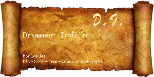 Drummer Irén névjegykártya